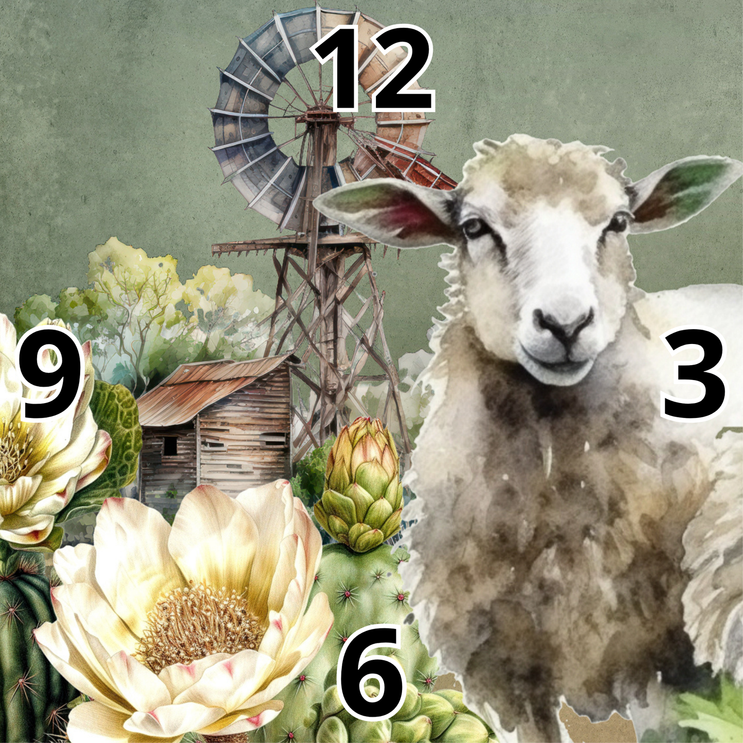 Rock Clock Sheep
