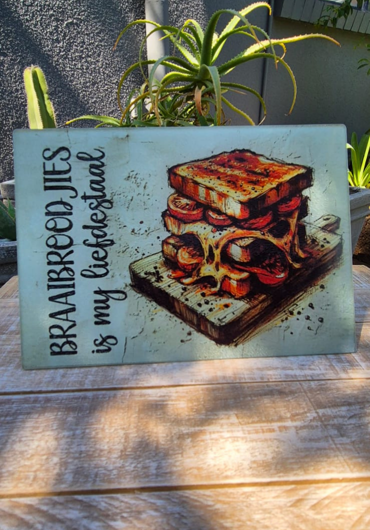 Glass Cutting Board Braai