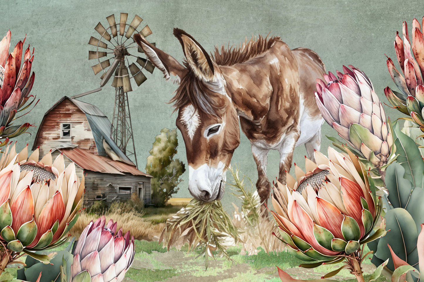 Printed Placemat Donkey