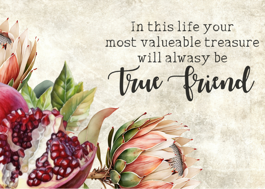 MDF Keyring Pomegranate