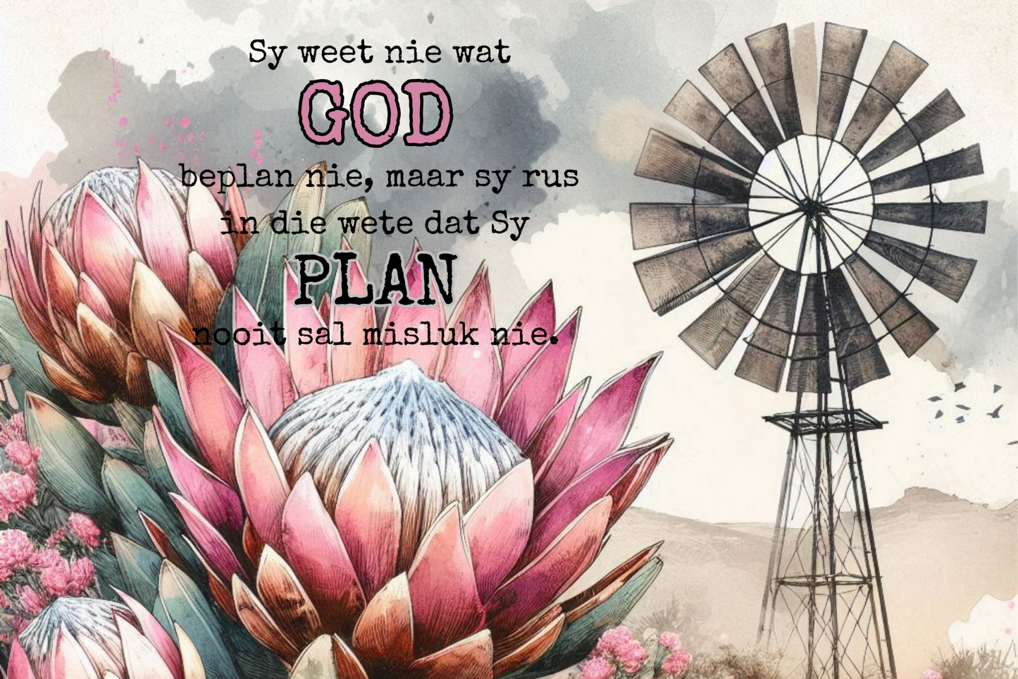 Printed Placemat Afrikaans