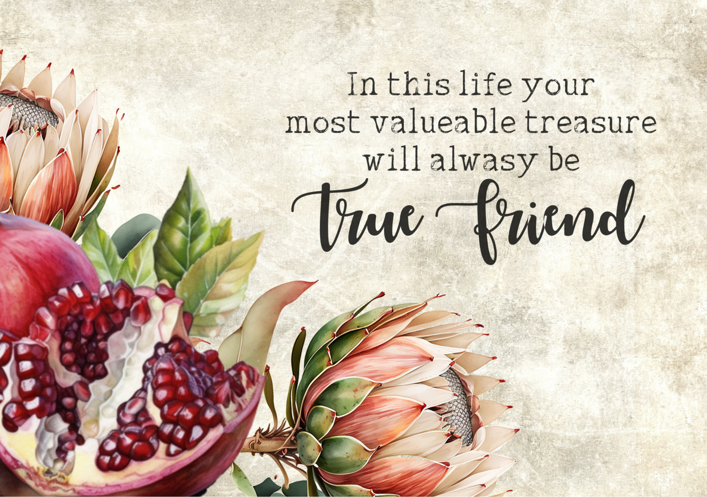 Glass Cutting Board Pomegranate