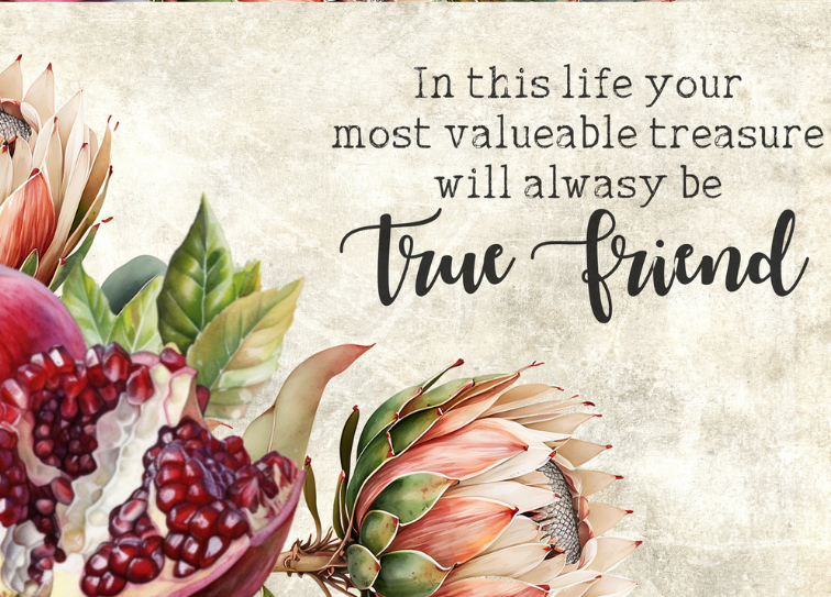 Glass Magnet Pomegranate