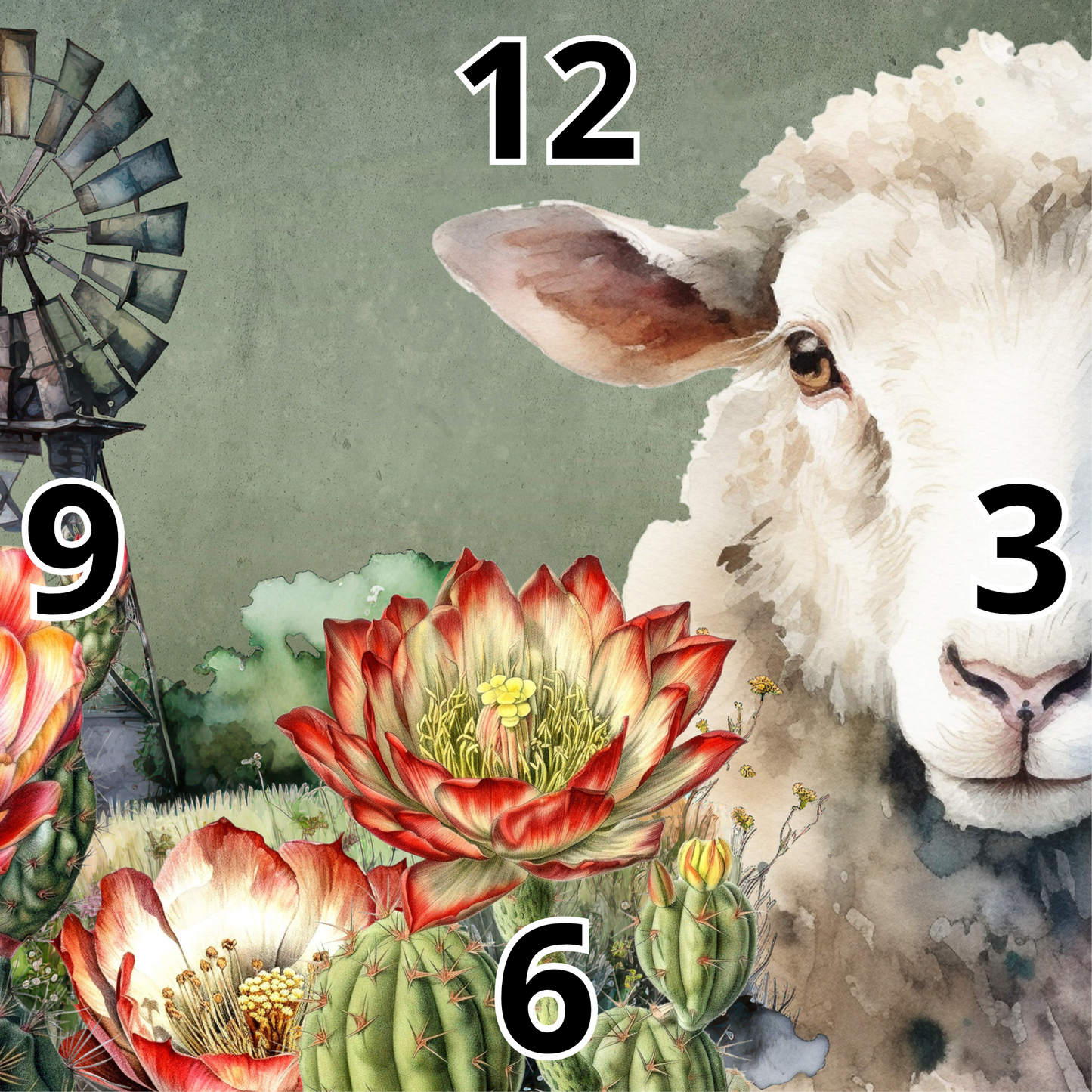 Rock Clock Sheep