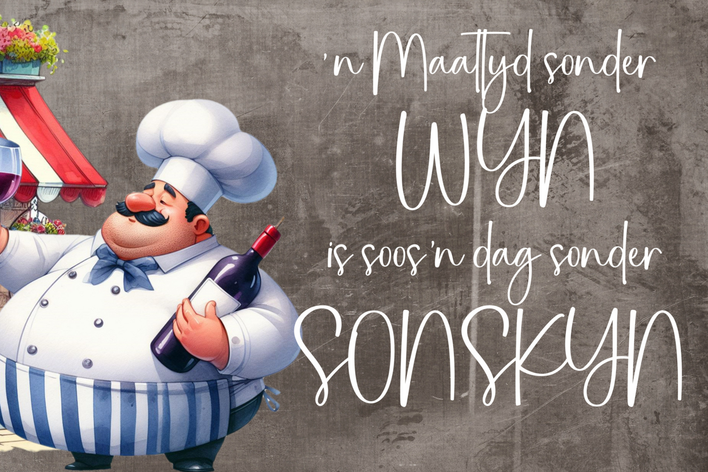 Printed Placemat Fat Chef