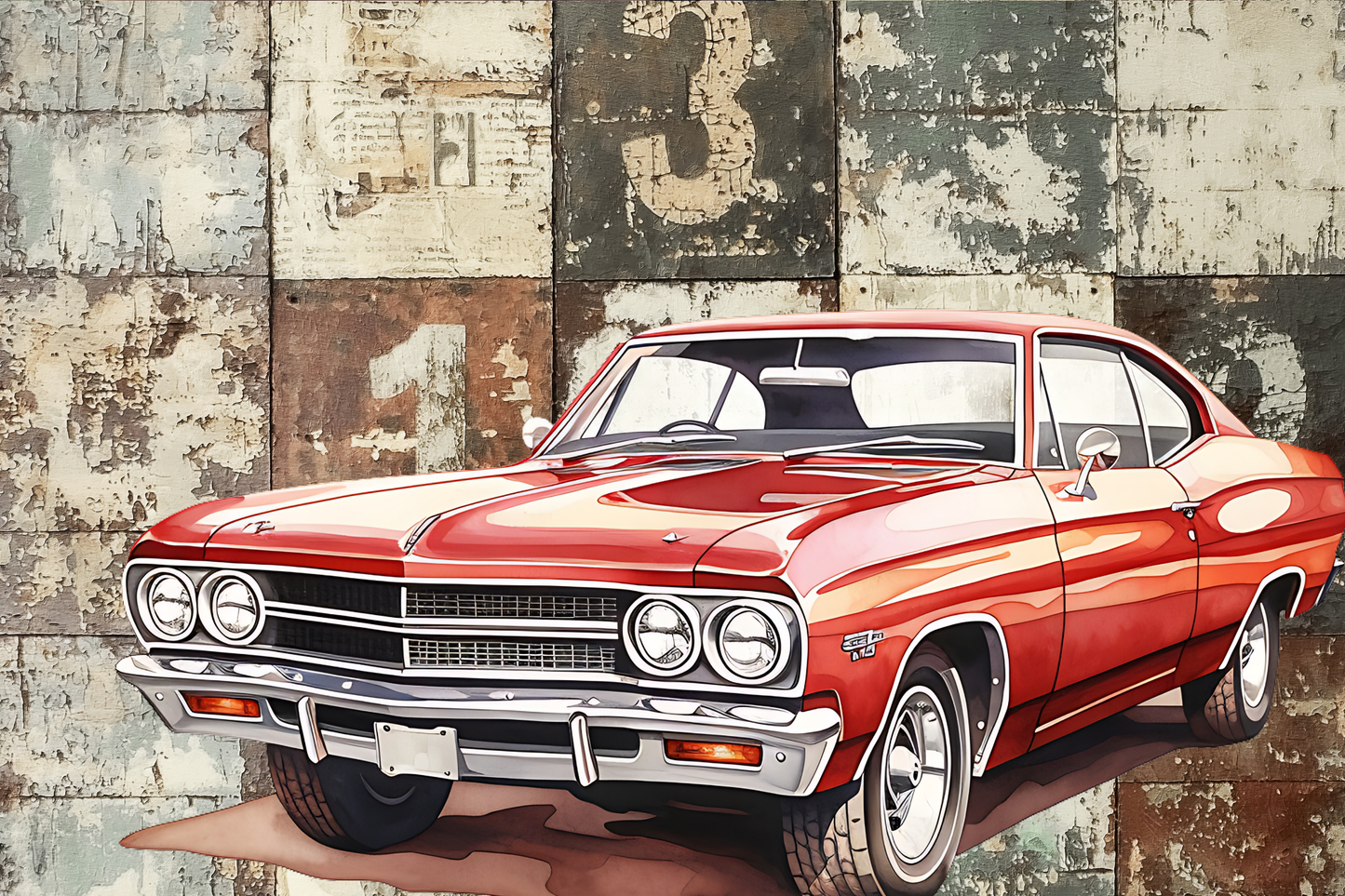 Neoprene Mousepad Vintage Cars