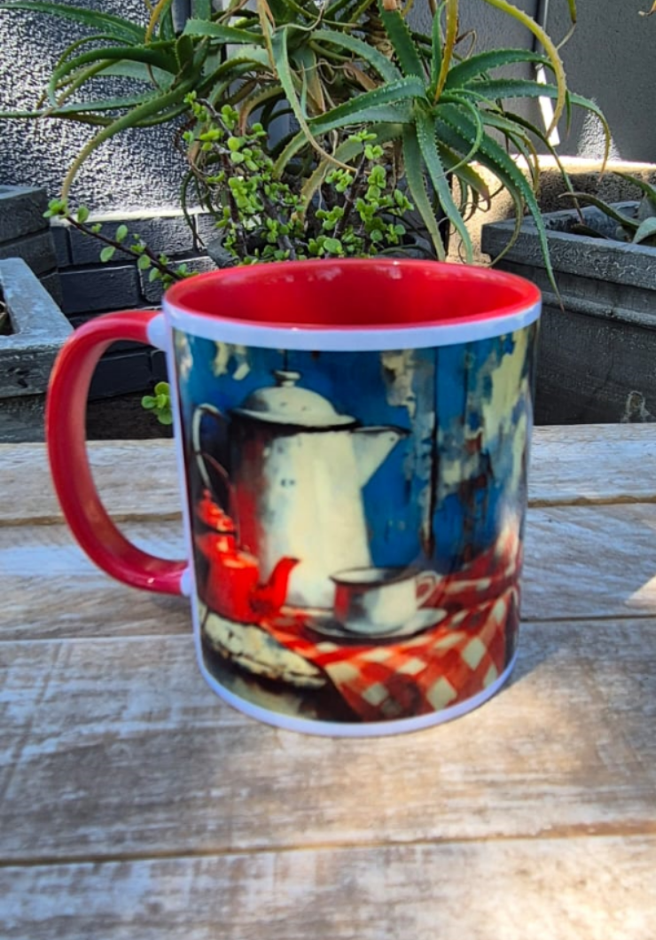 Two Tone Coffee Mug Succulent