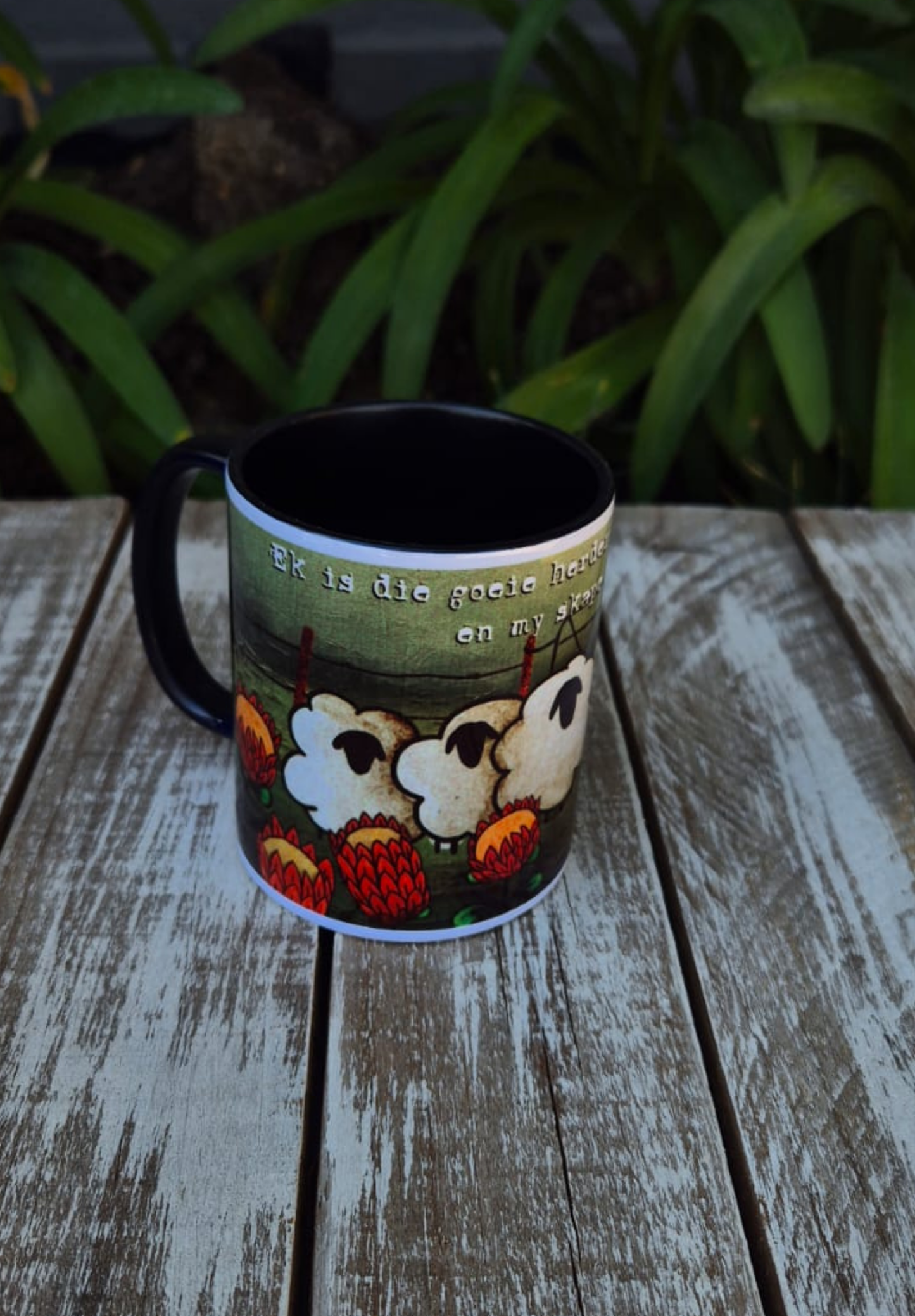 Two Tone Coffee Mug Artsy Sheep