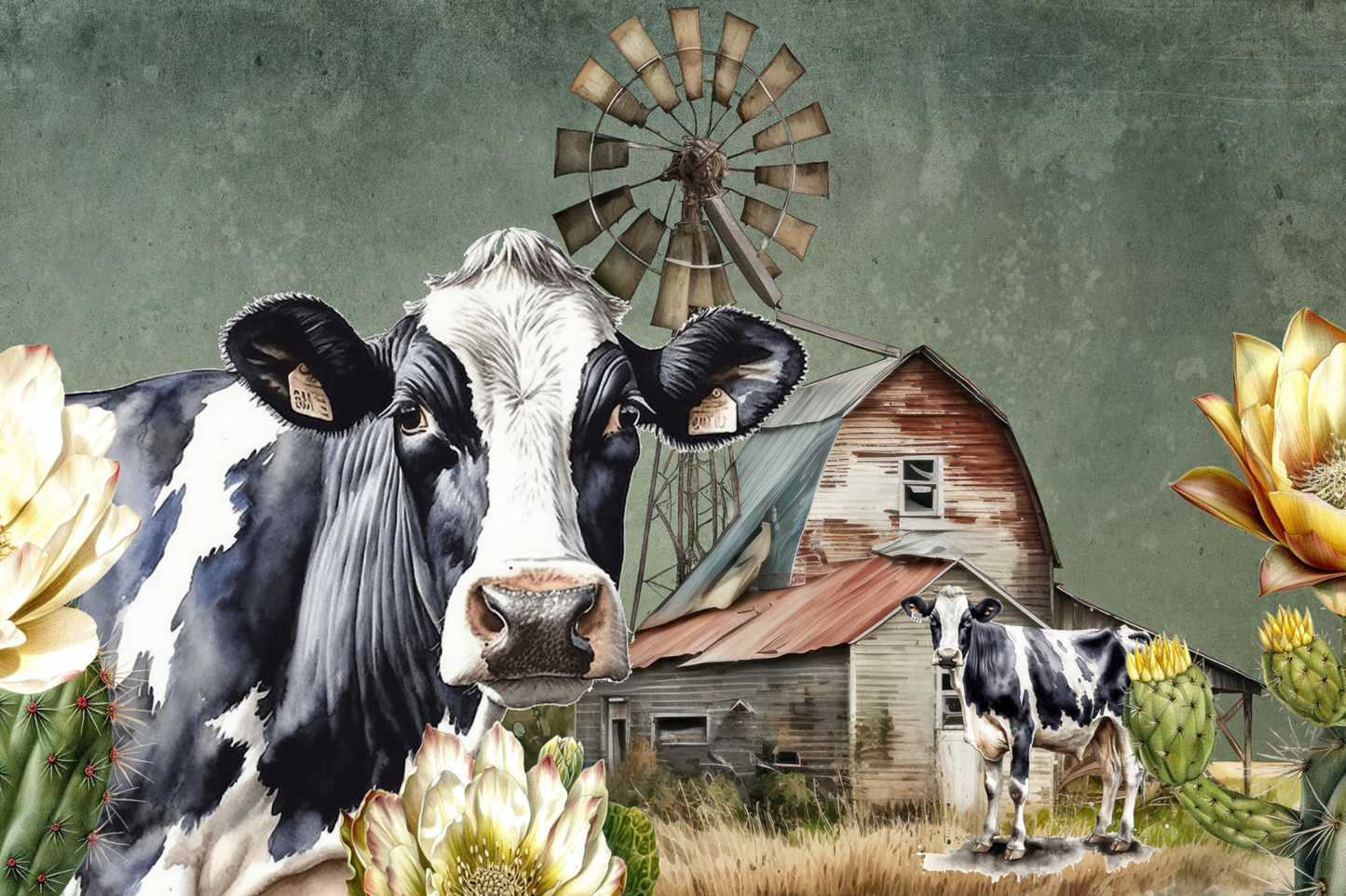 Printed Placemat Cows