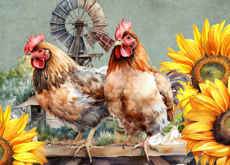 Glass Magnet Chicken