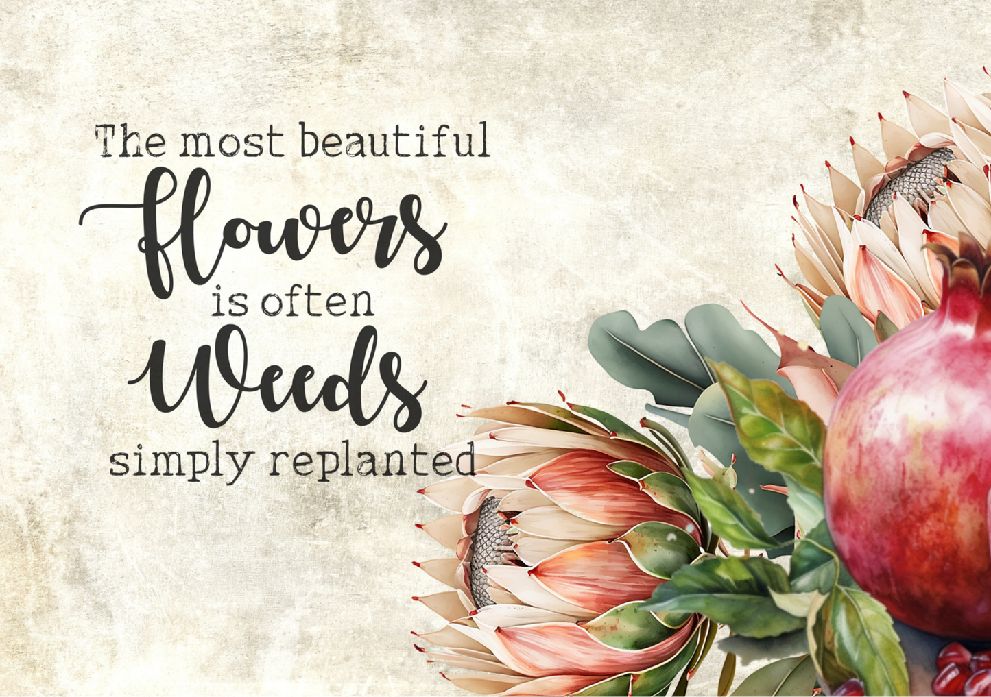 Glass Cutting Board Pomegranate