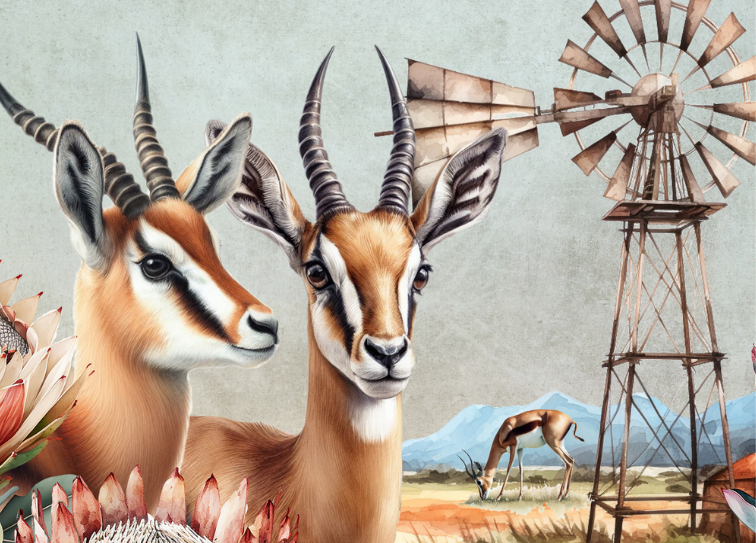 MDF Keyring Springbok