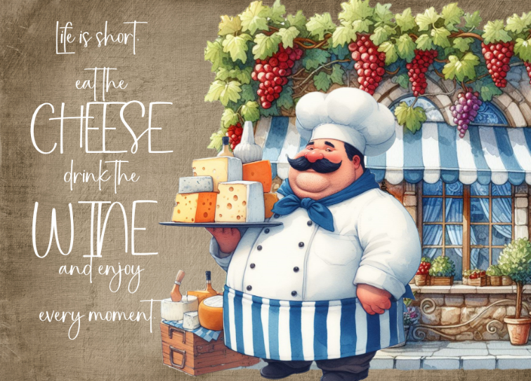 Glass Magnet Fat Chef