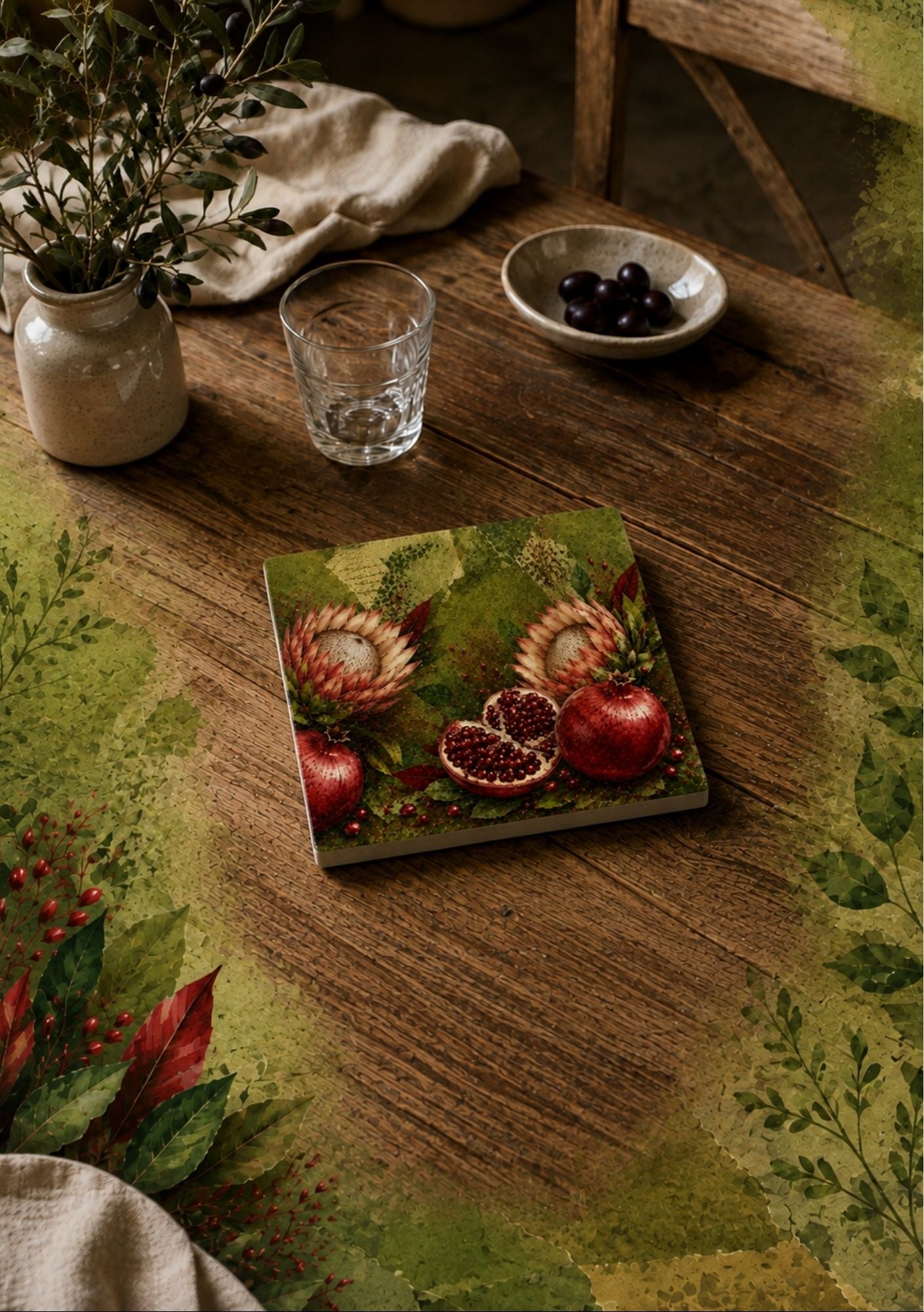 Ceramic Tile Pomegranate