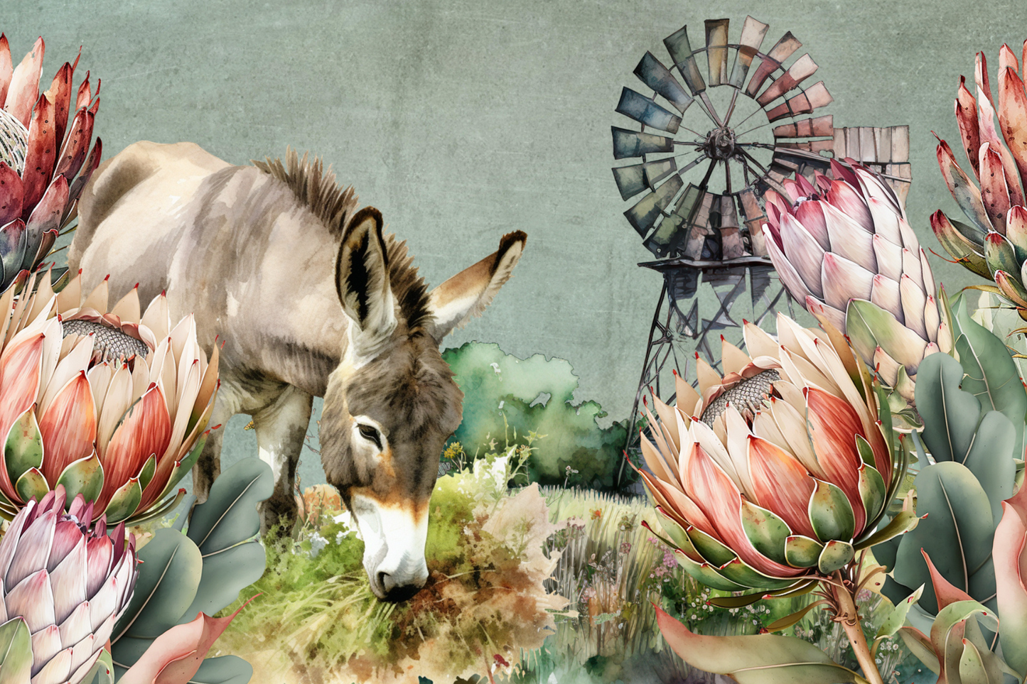 Printed Placemat Donkey