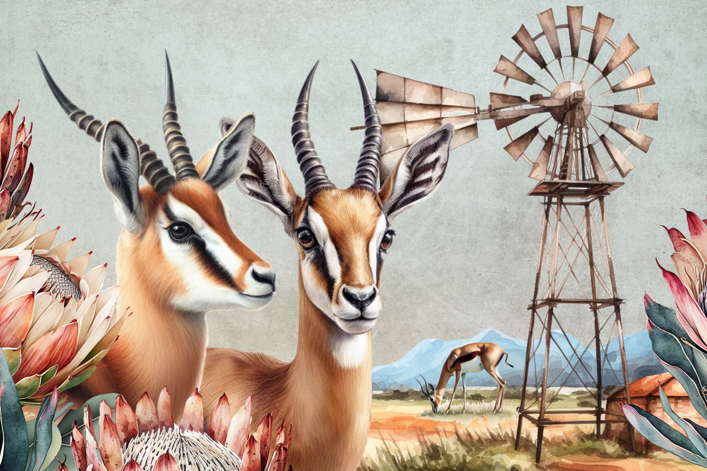 Printed Placemat Springbok