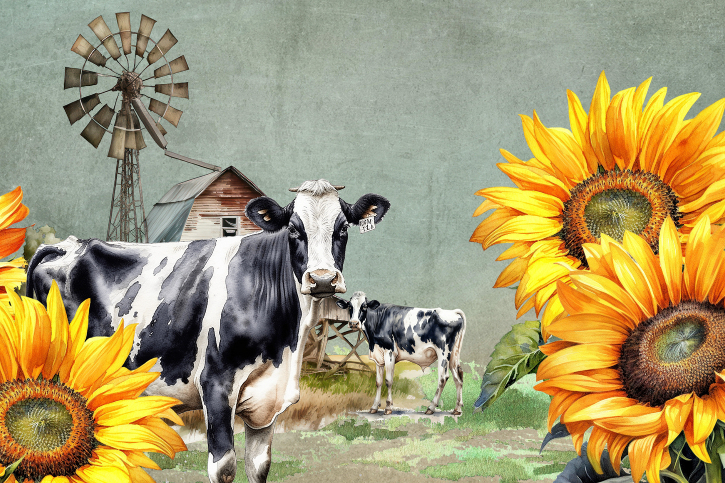 Printed Placemat Cows