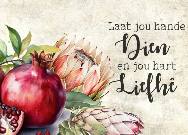 Glass Magnet Pomegranate