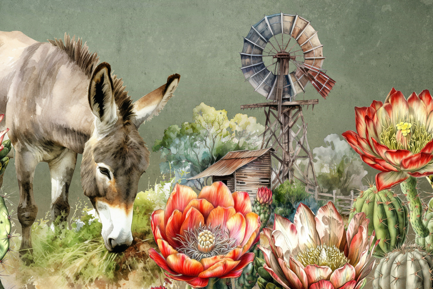 Printed Placemat Donkey