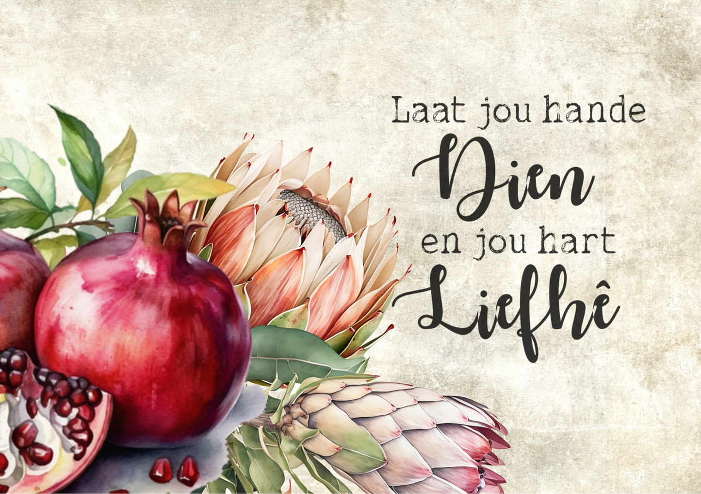 Glass Cutting Board Pomegranate