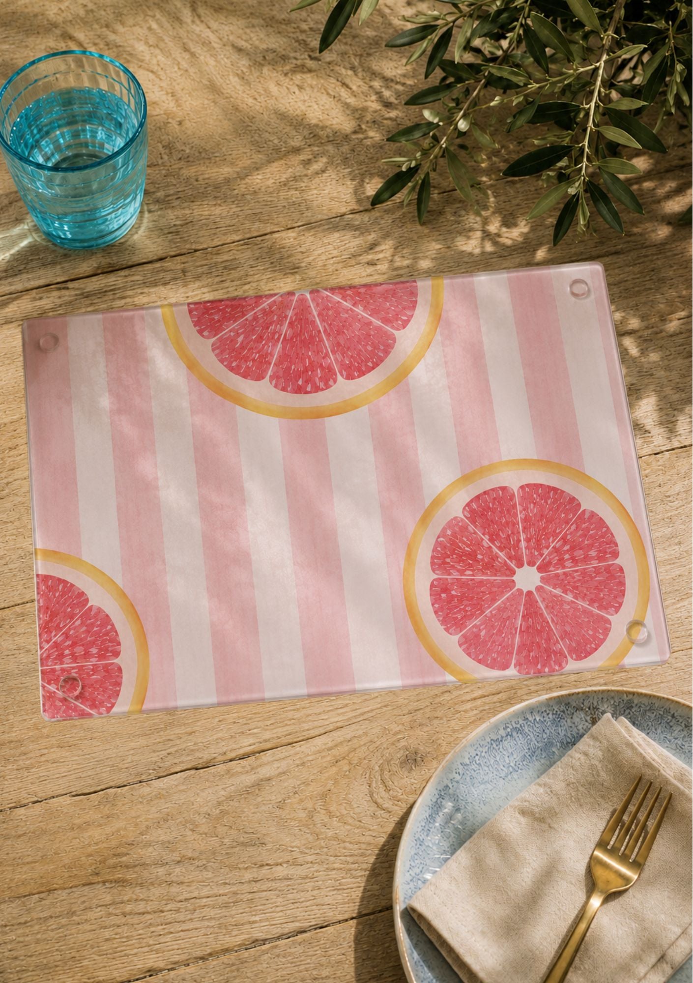 Glass Cutting Board Zooty Fruit