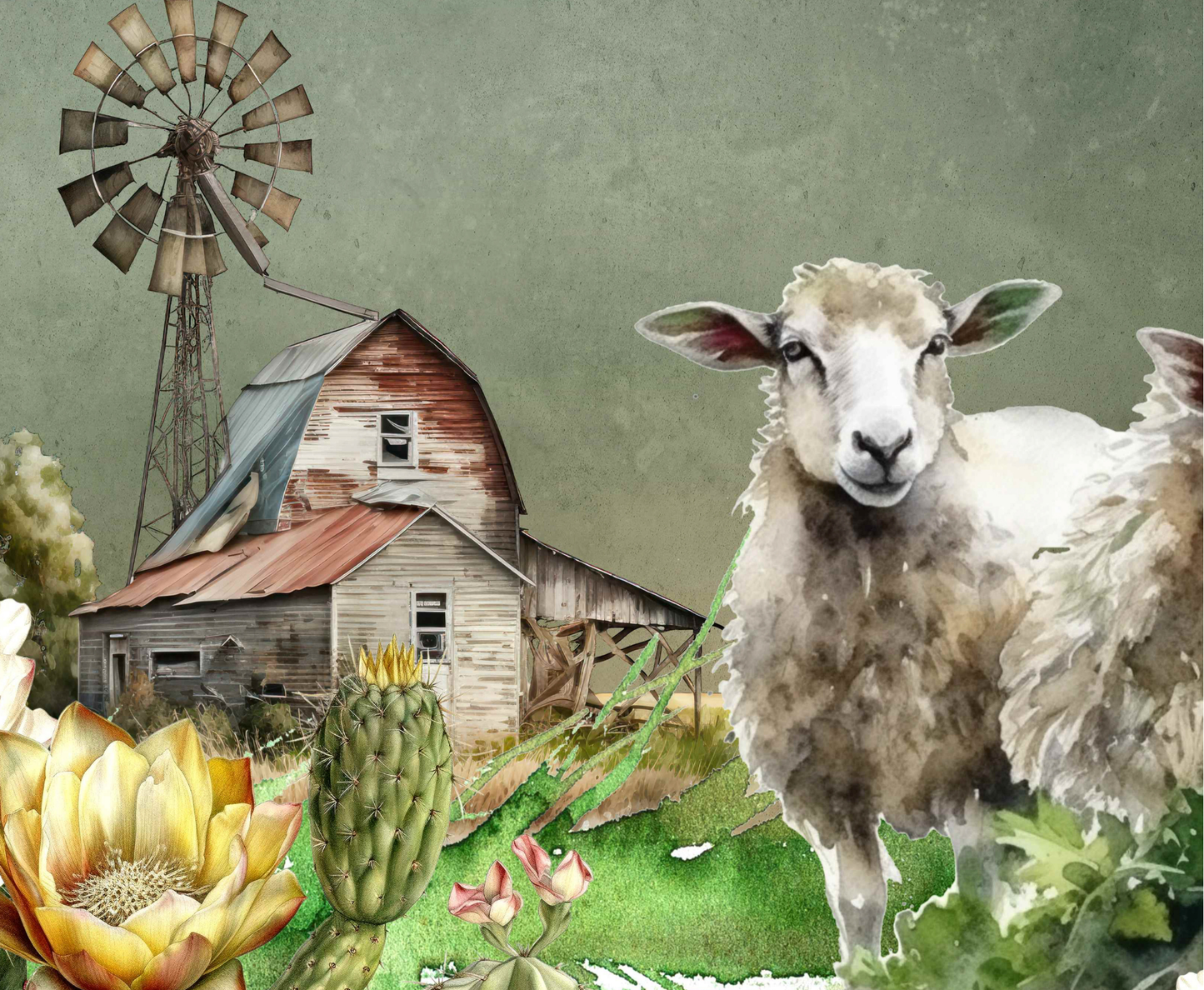 Neoprene Mouse Pad Sheep