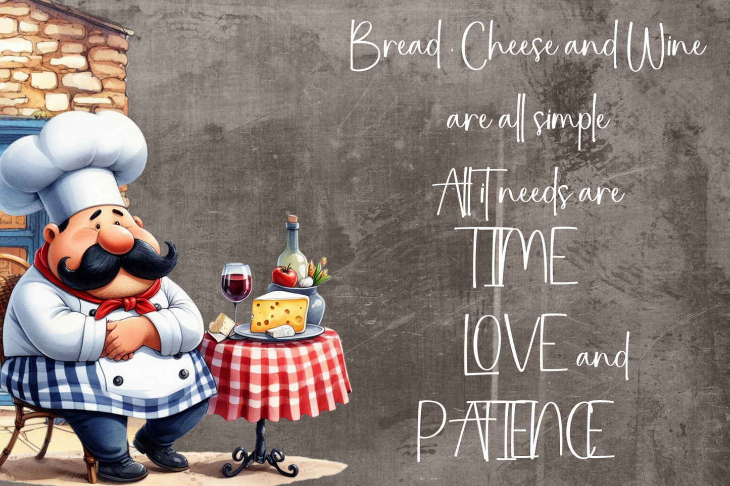 Printed Placemat Fat Chef