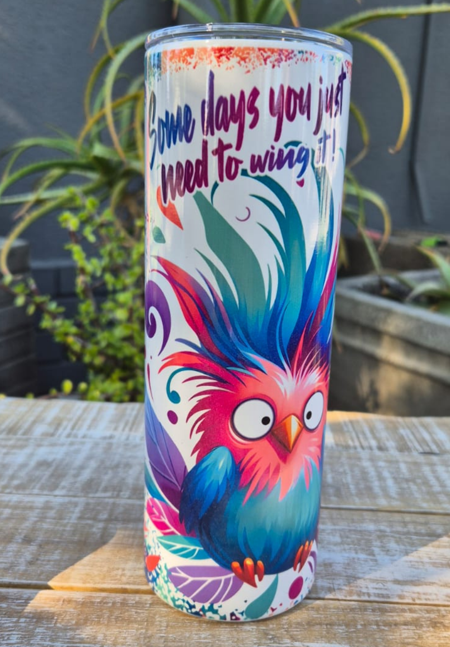 Skinny Tumbler 20oz - Crazy Birds