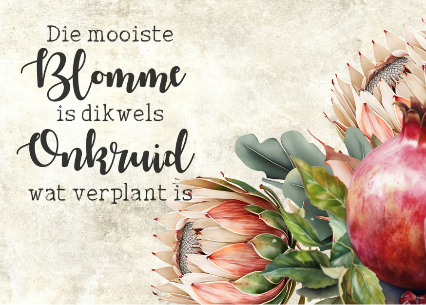 MDF Keyring Pomegranate