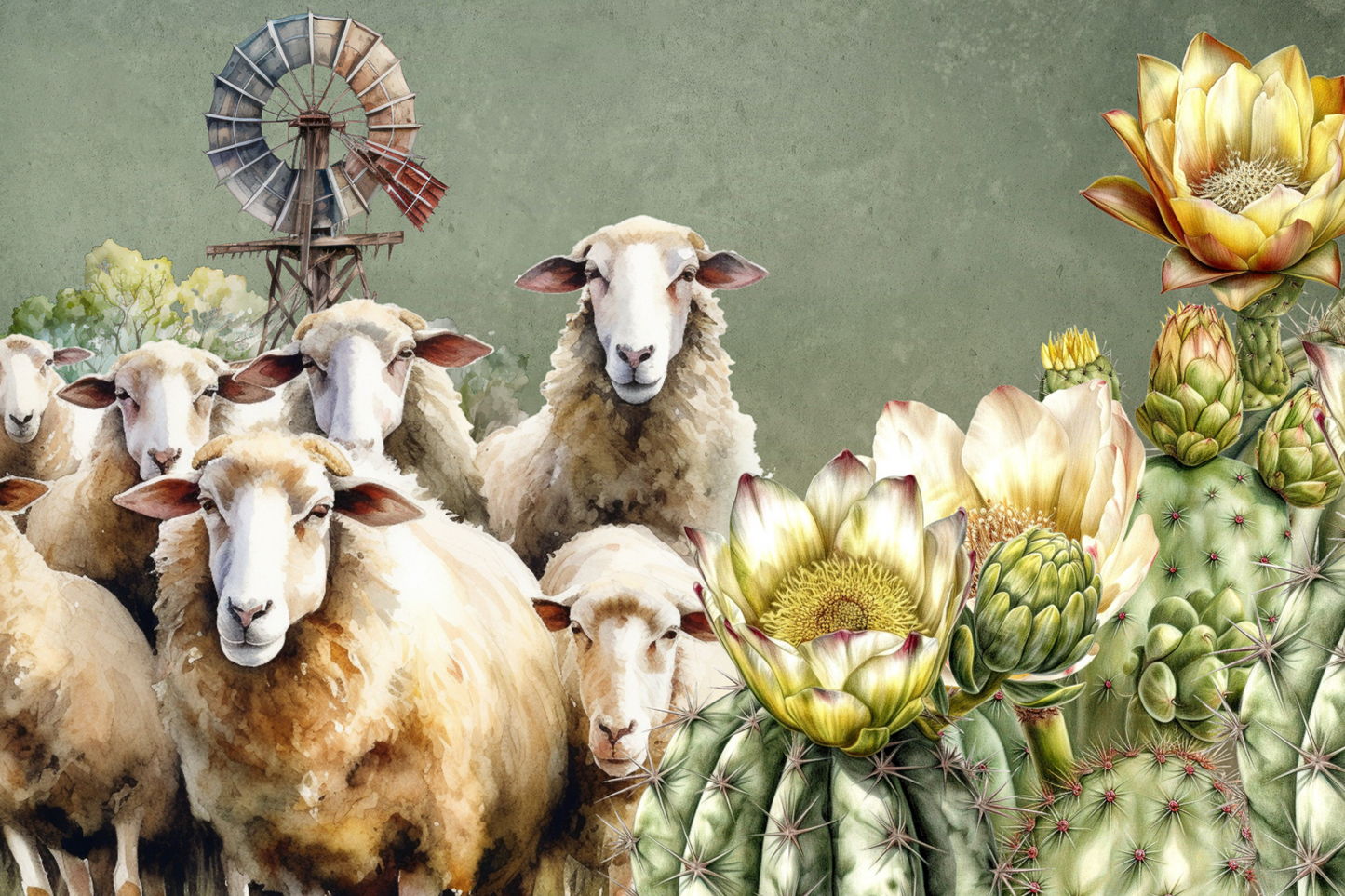 Printed Placemat Sheep Quote