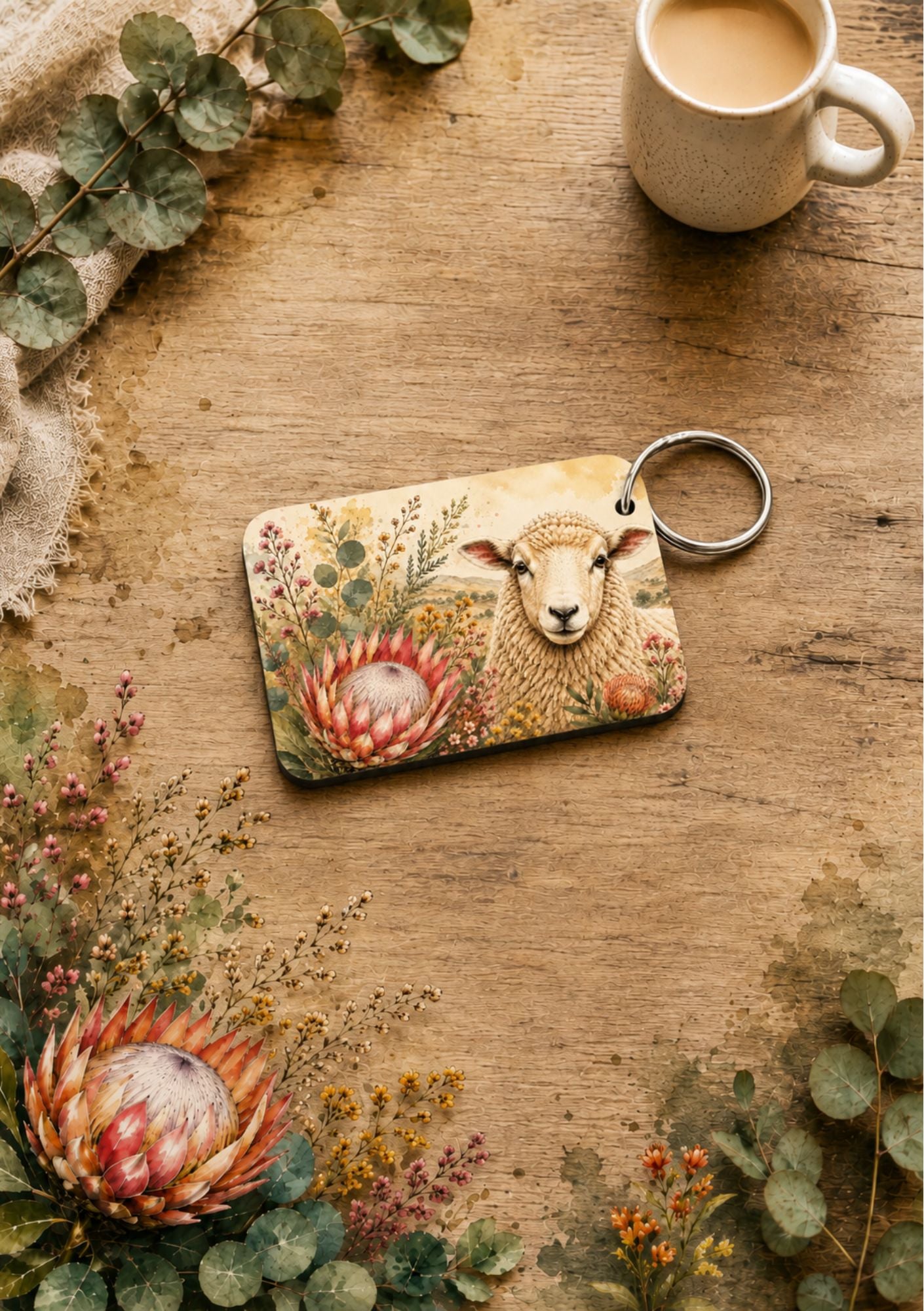 MDF Keyring Farm Life
