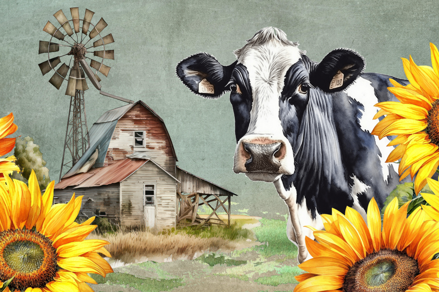 Printed Placemat Cows