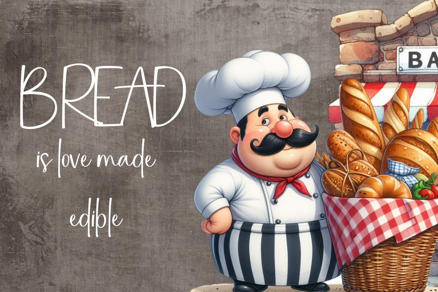 Printed Placemat Fat Chef