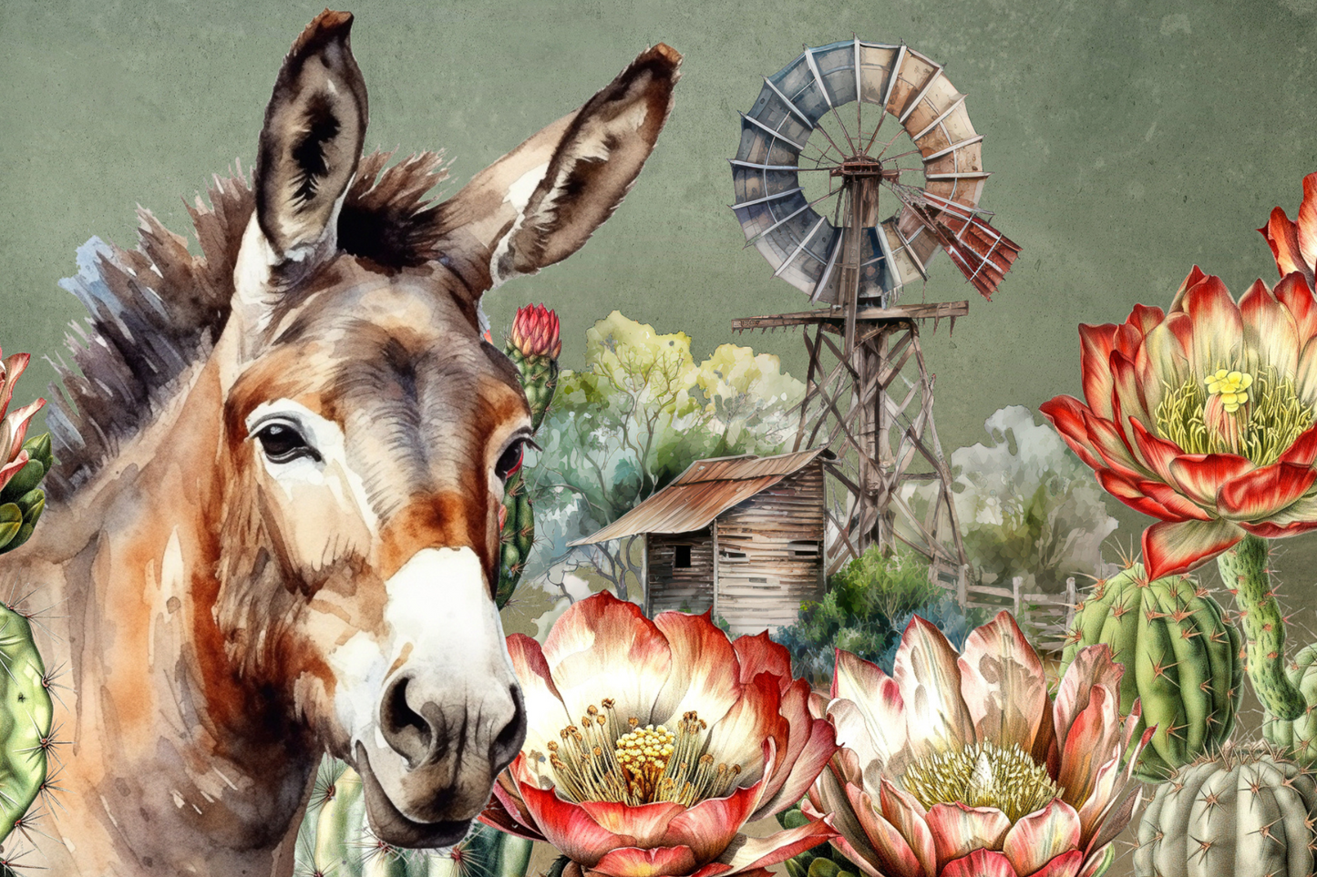 Printed Placemat Donkey