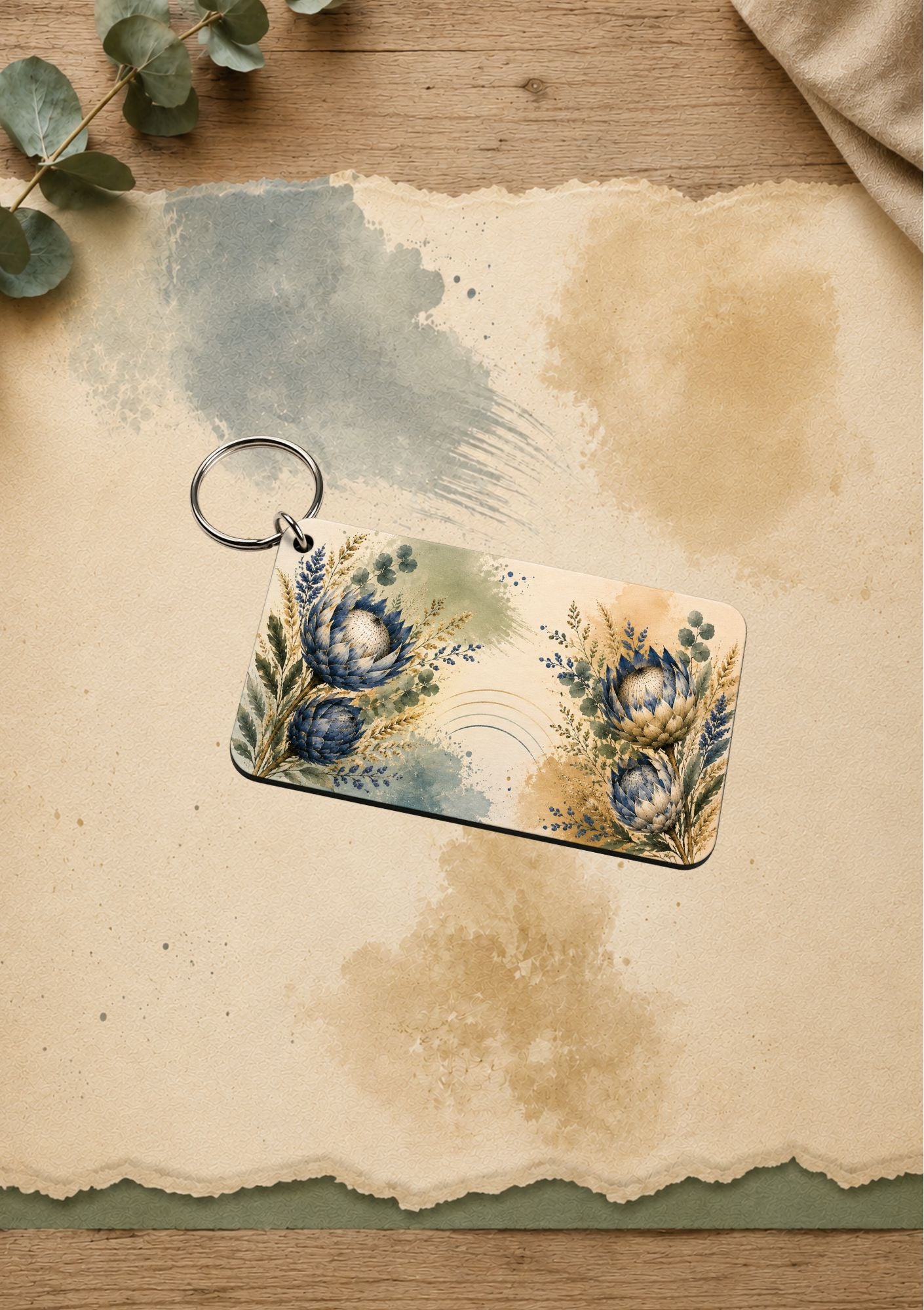 MDF Keyring Protea