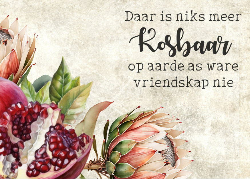 MDF Keyring Pomegranate