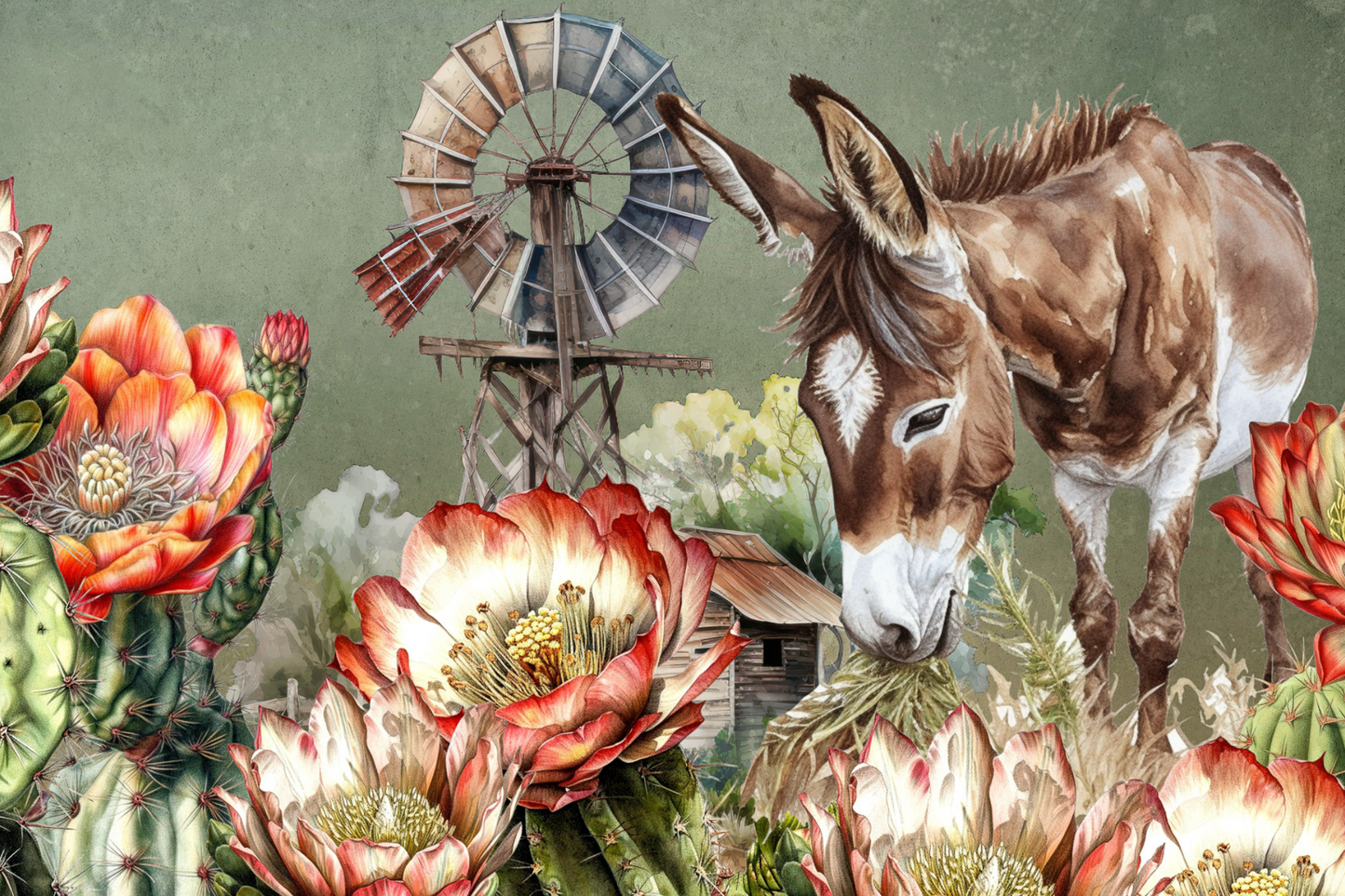 Printed Placemat Donkey