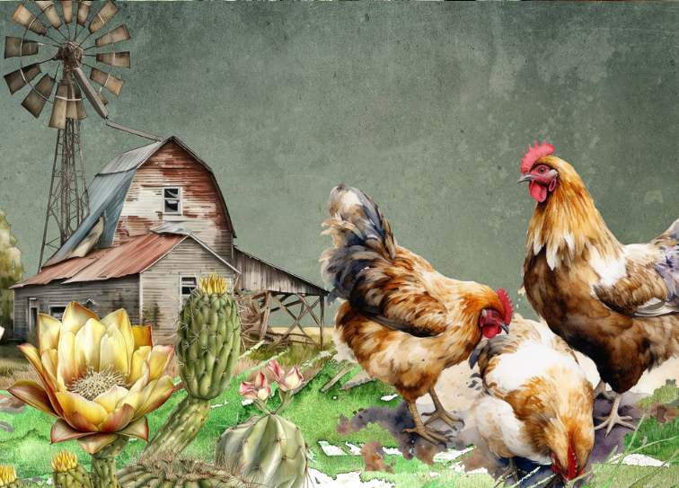 Glass Magnet Chicken