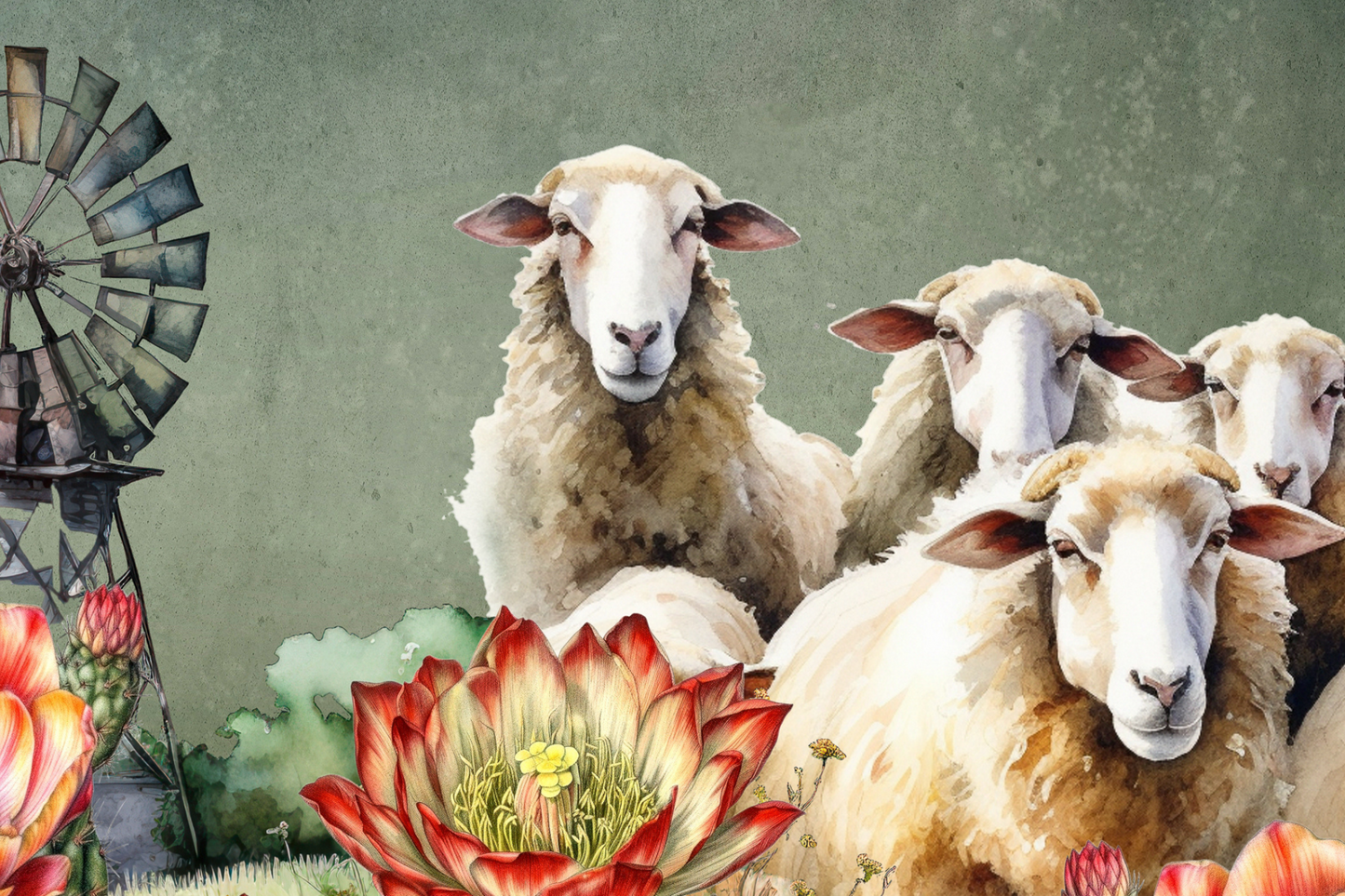 Printed Placemat Sheep Quote