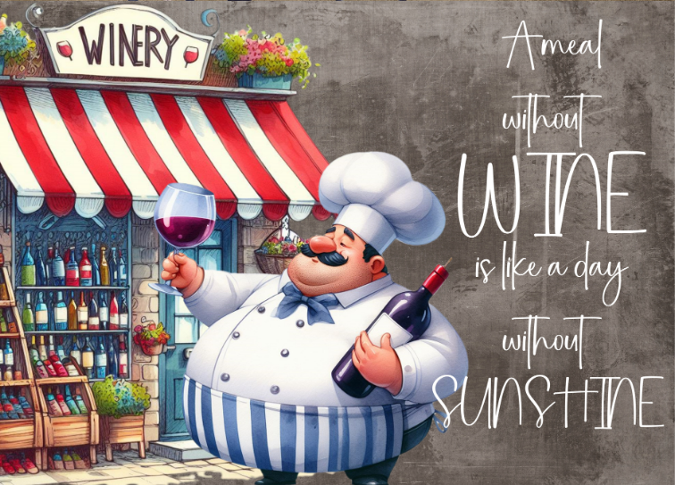 Glass Magnet Fat Chef