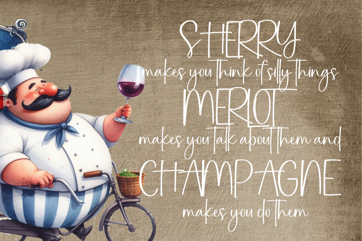 Printed Placemat Fat Chef