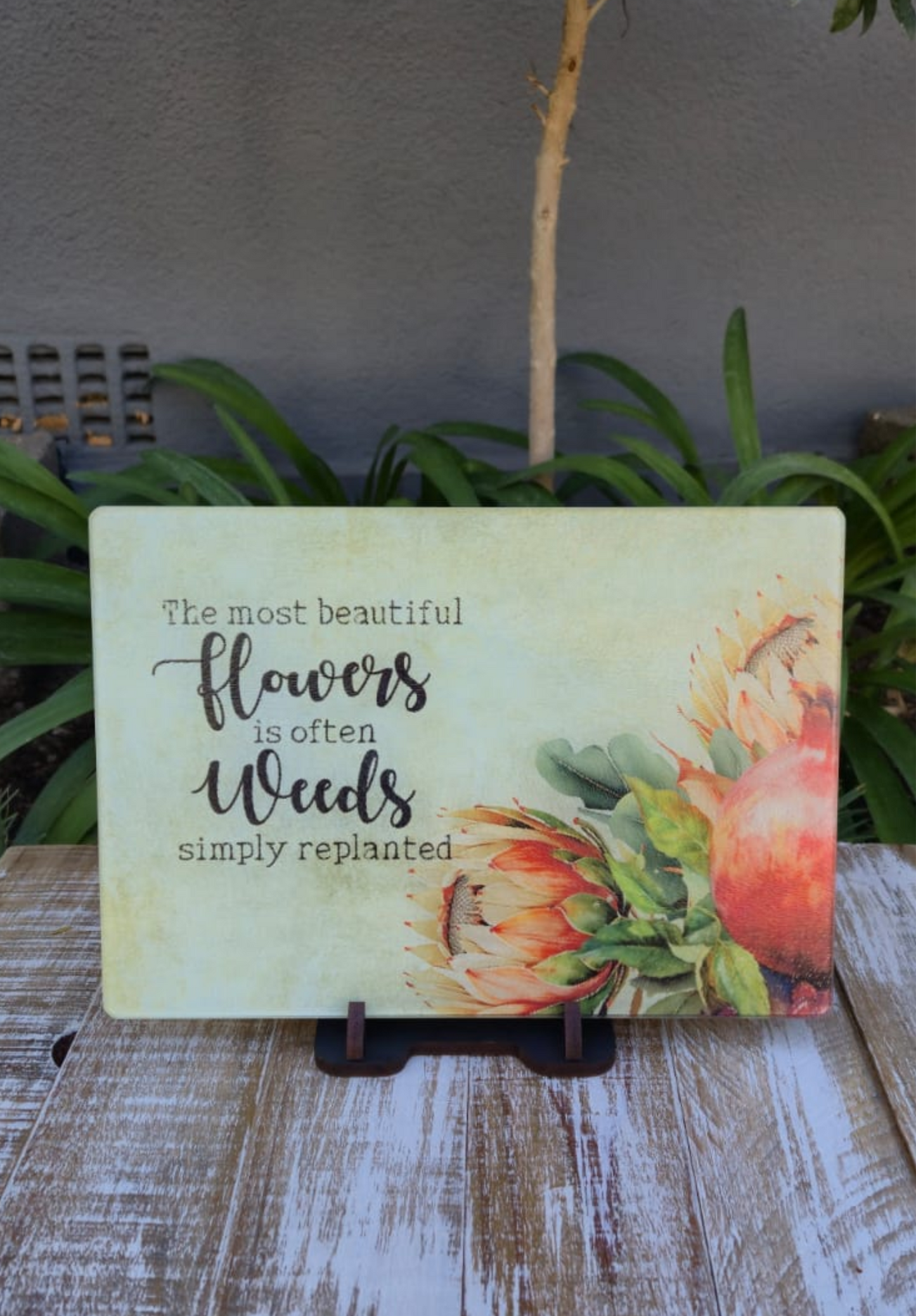 Glass Cutting Board Pomegranate