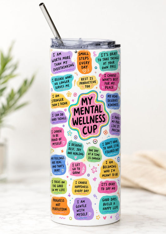 Tumbler Skinny 20oz - Mental Health