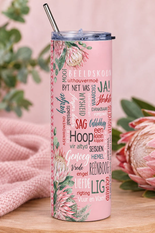Tumbler Skinny 20oz - Trots Afrikaans